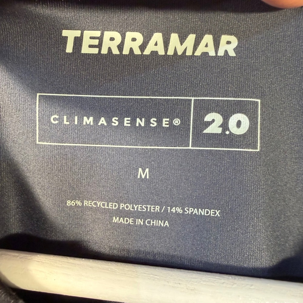 Terramar Climasense 2.0 Womens Black Striped Base Layer Top Thumbholes M - Picture 9 of 11